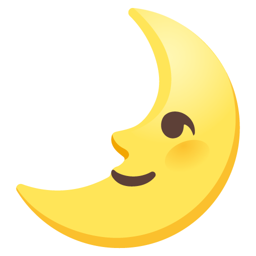 faccina primo quarto di luna