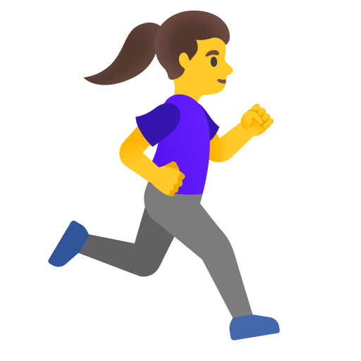 donna che corre: a destra