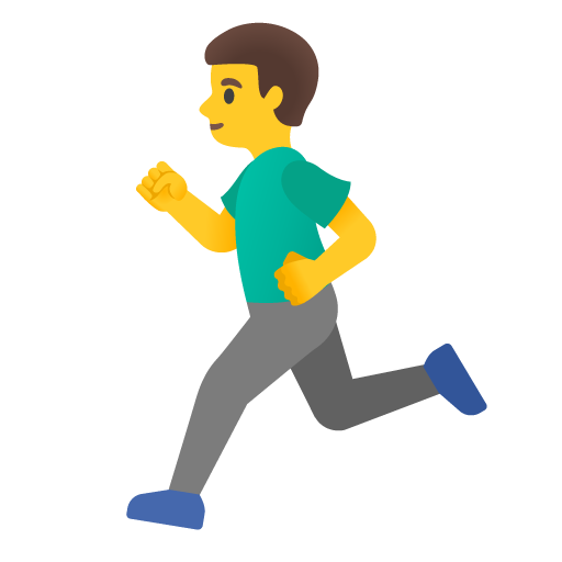 uomo che corre