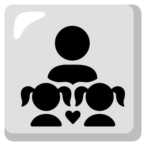 familie: mand, pige og pige
