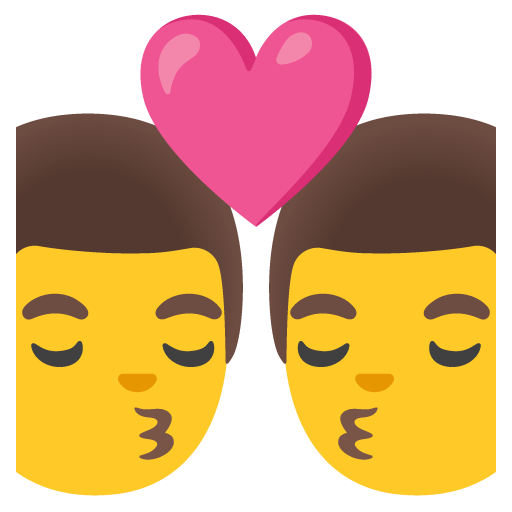 bacio tra coppia: uomo e uomo