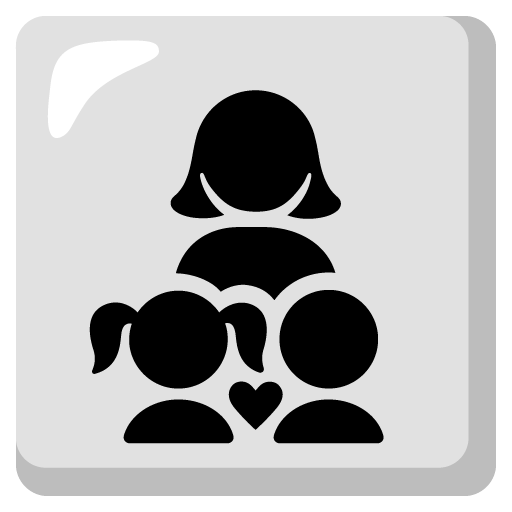 famiglia: donna, bambina e bambino