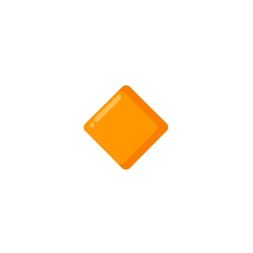 kleine orangefarbene Raute