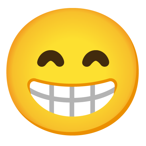 beaming face with smiling eyes