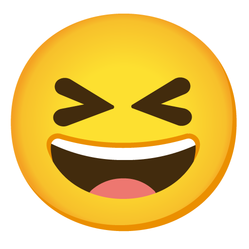 grinning squinting face emoji artwork