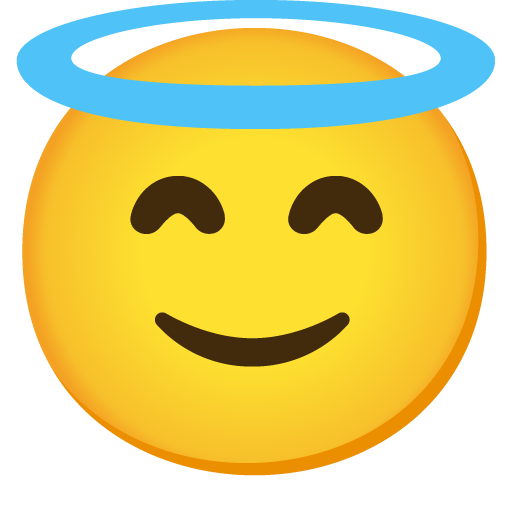 smiling face with halo emoji artwork