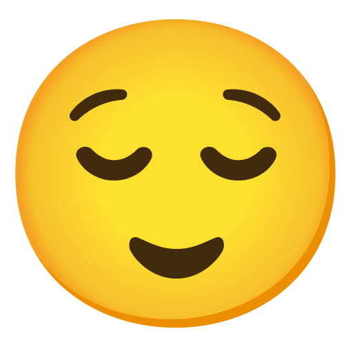 relieved face emoji artwork