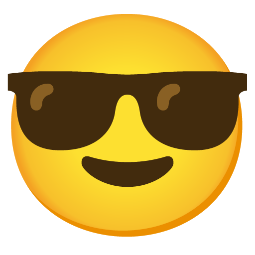 smiling face with sunglasses emoji artwork