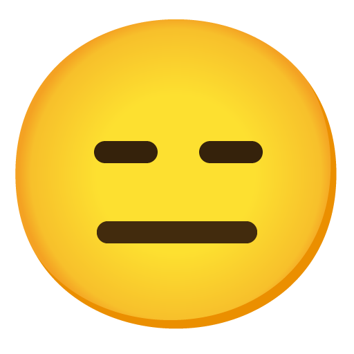 expressionless face