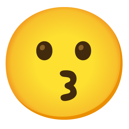 kissing face emoji artwork