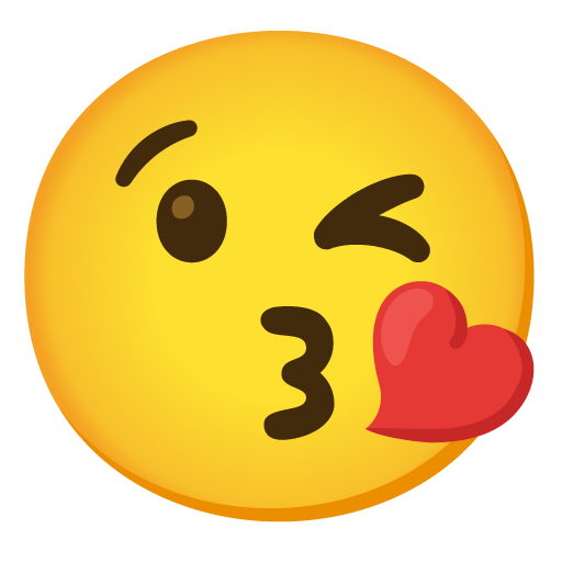 face blowing a kiss