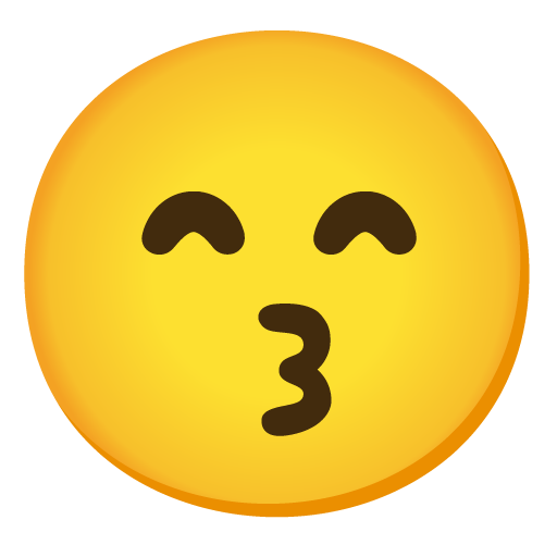 faccina che bacia con occhi sorridenti