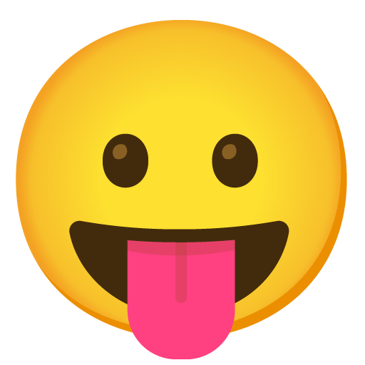 face with tongue emoji artwork