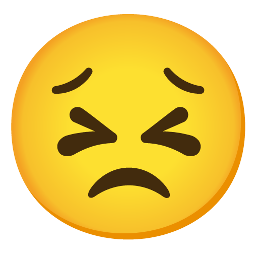 persevering face emoji artwork