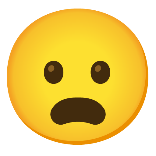 frowning face with open mouth
