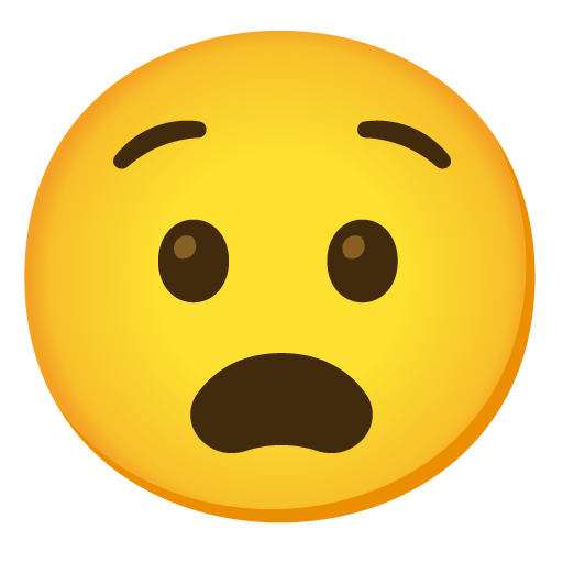 anguished face emoji artwork