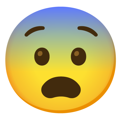 fearful face emoji artwork