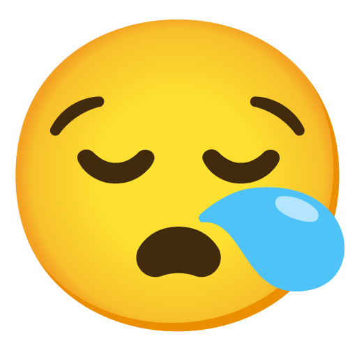 sleepy face emoji artwork