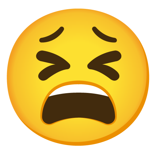 tired face emoji artwork