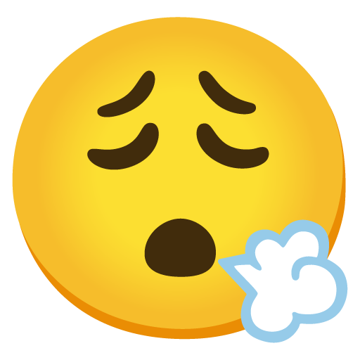 face exhaling emoji artwork