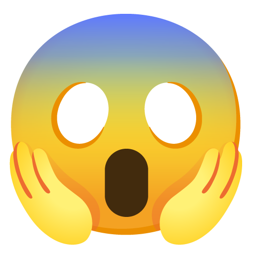face screaming in fear