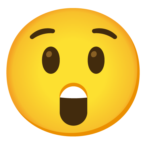 astonished face emoji artwork