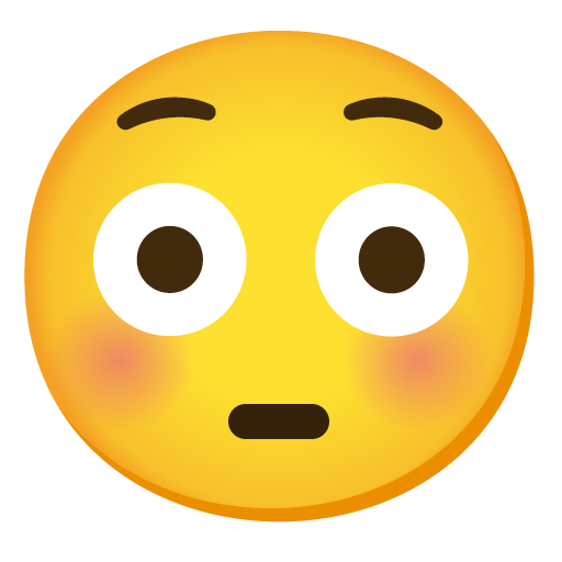 flushed face emoji artwork