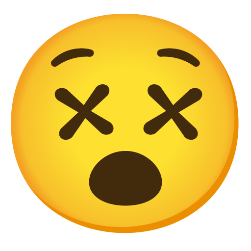 face with crossed-out eyes