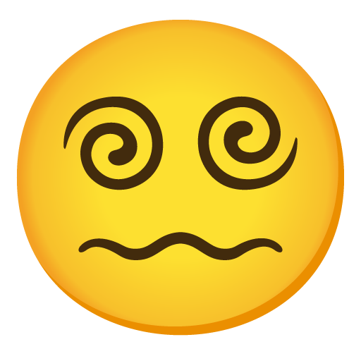 face with spiral eyes