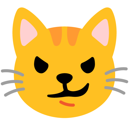 muka kucing tersenyum sinis