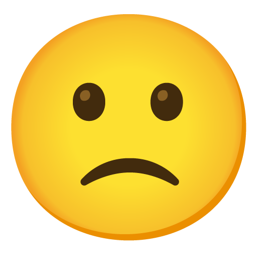 slightly frowning face emoji artwork
