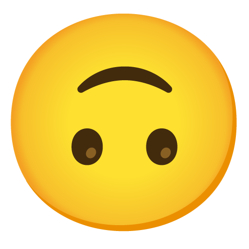 upside-down face emoji artwork