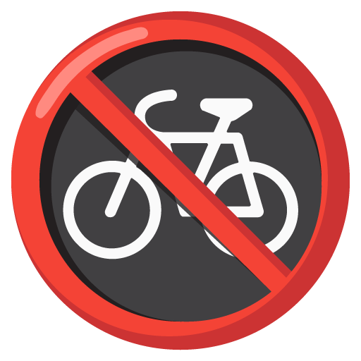 segnale di divieto di transito delle biciclette