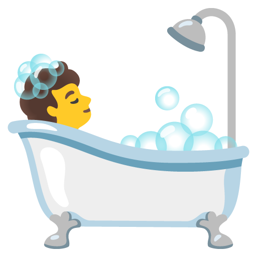 orang sedang mandi