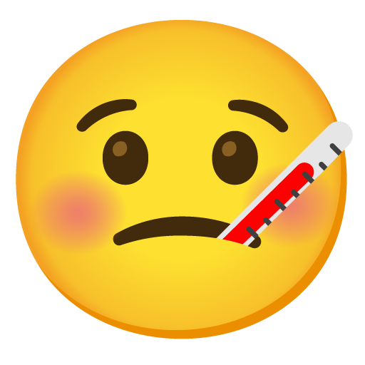 face with thermometer emoji artwork