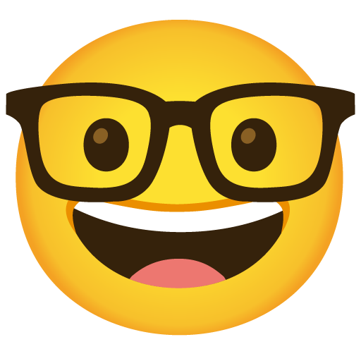 nerd face emoji artwork