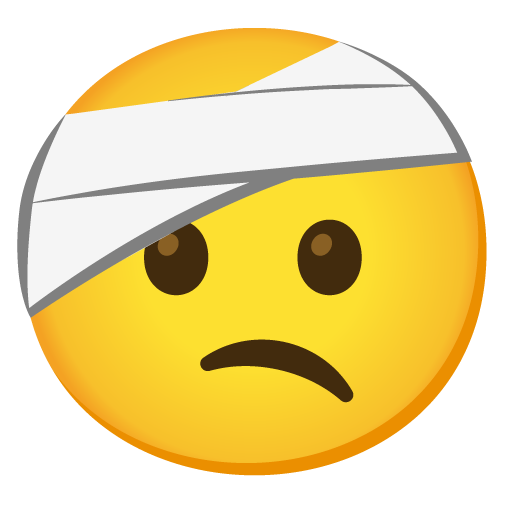 face with head-bandage