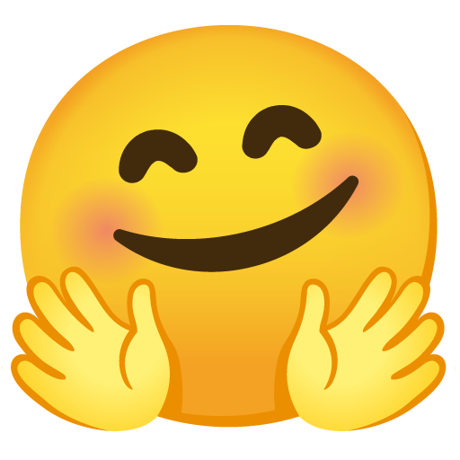 smiling face with open hands emoji artwork