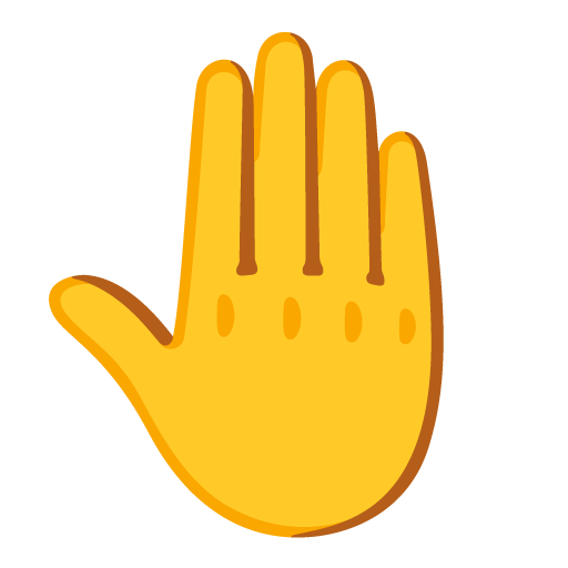 dorso mano alzata