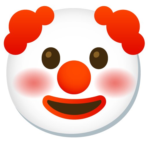 clown face emoji artwork