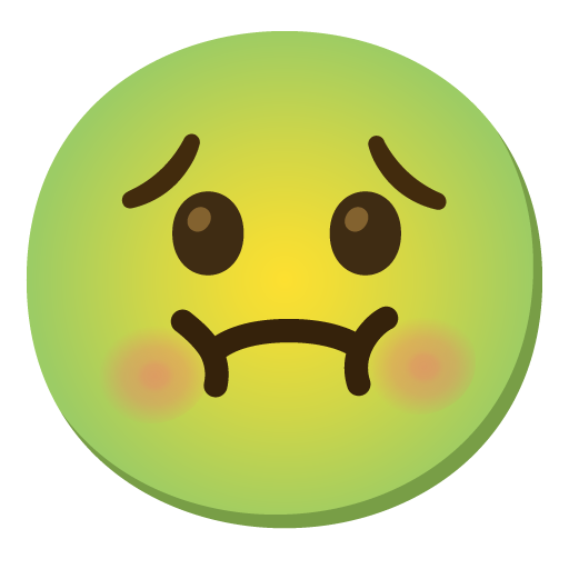 nauseated face emoji artwork