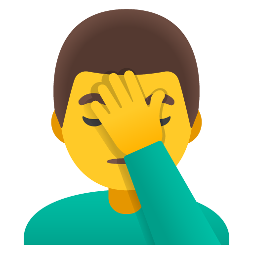man facepalming