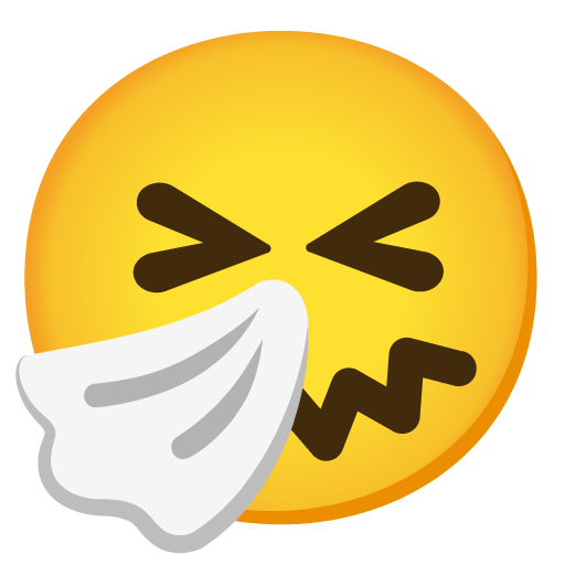 sneezing face emoji artwork