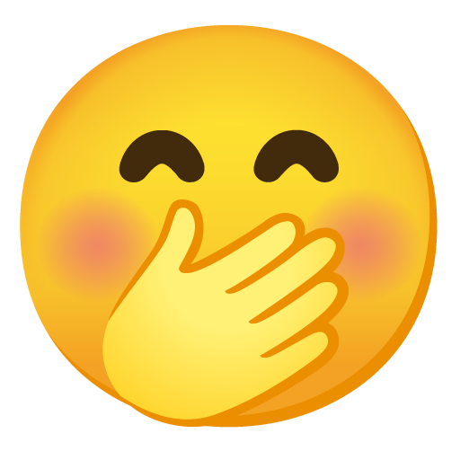 face with hand over mouth