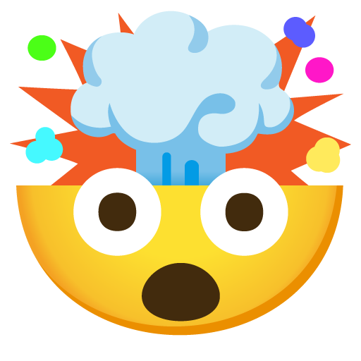 exploding head emoji artwork