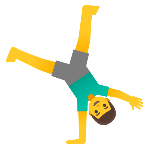 man cartwheeling