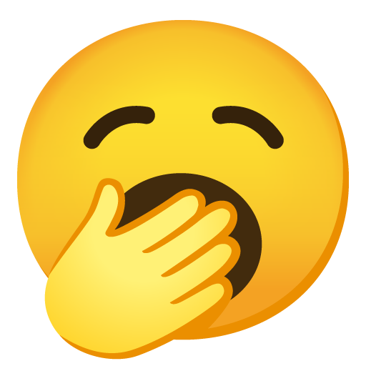 yawning face emoji artwork
