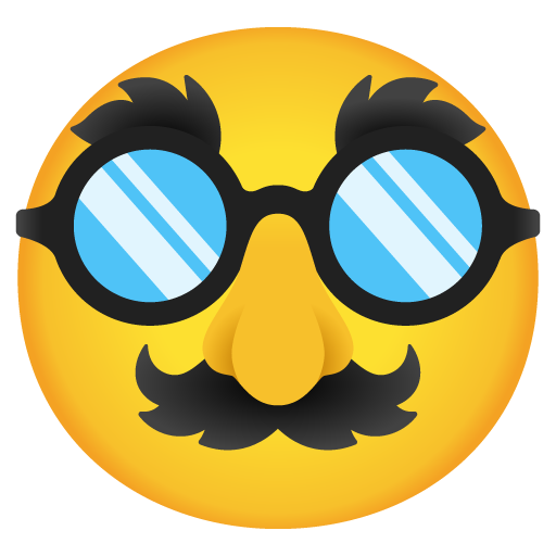 disguised face emoji artwork