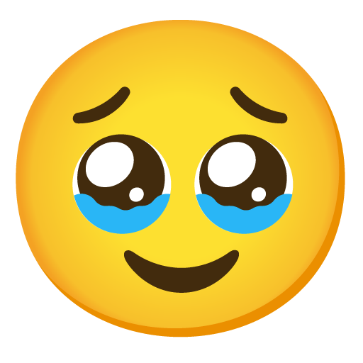 faccina che trattiene le lacrime