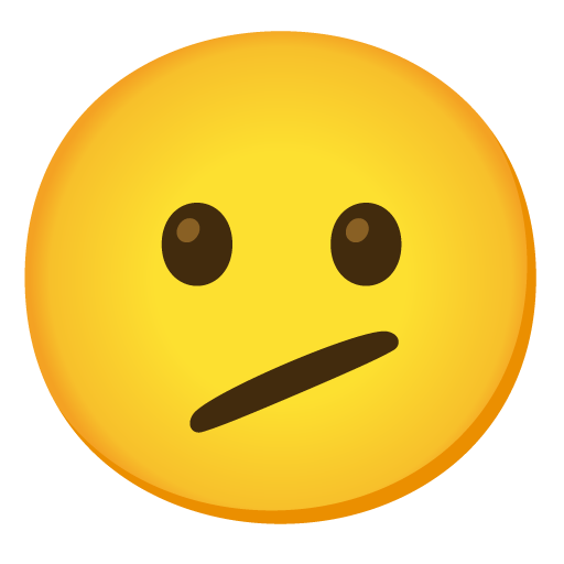 face with diagonal mouth emoji artwork